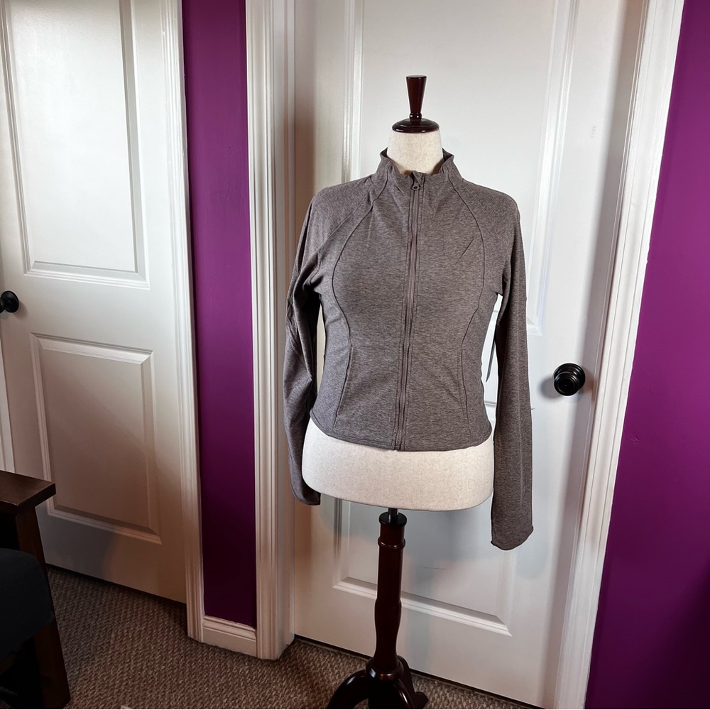 Yogalicious Heather Mocha Zip-Up Jacket